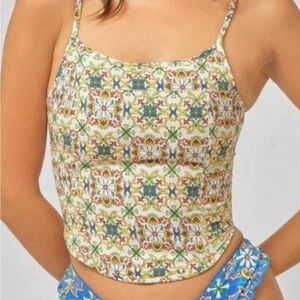 blackbough ramie linen corset top